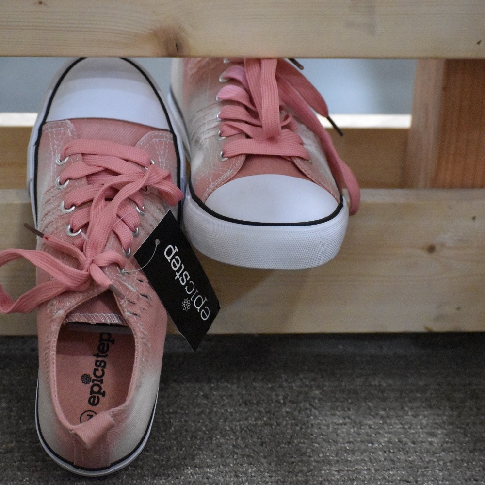 Blush Pink Rip Sneakers for women